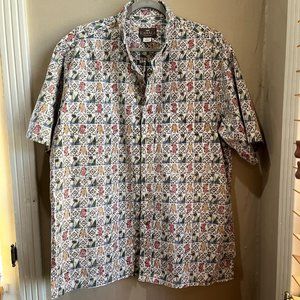 KAHALA Hawaiian Button Down Shirt, Size Large